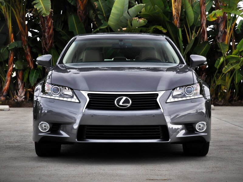 Gray Lexus GS sedan front view