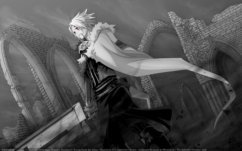 Gray-man rising from ruins