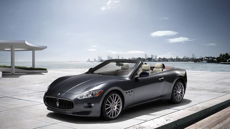 Gray Maserati Convertible — Serene, Afternoon