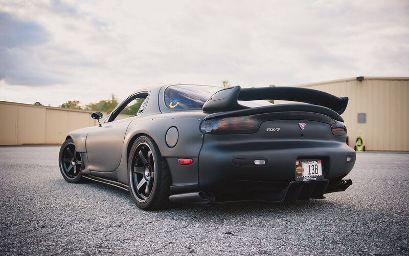 Gray Mazda RX-7 Sports Car