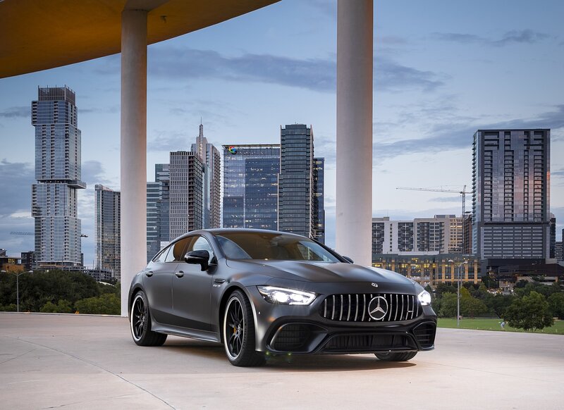 Gray Mercedes-AMG GT — Dramatic