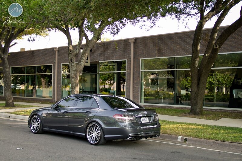 gray mercedes e63 parked on street