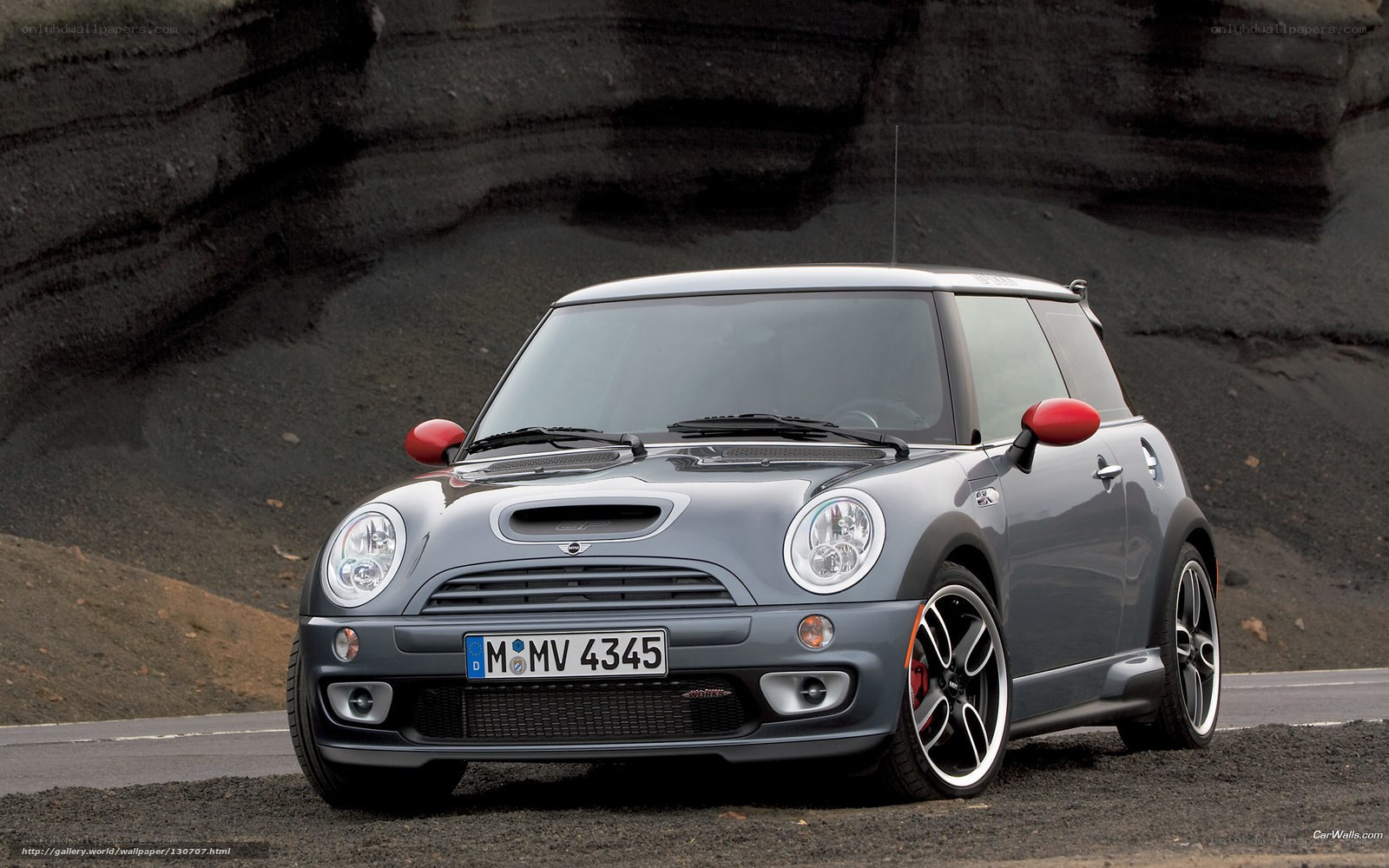 gray mini cooper on road
