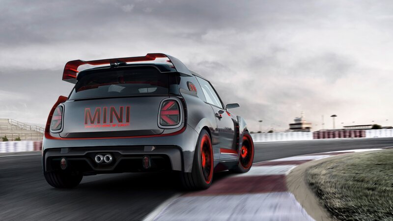 Gray Mini Cooper Race Car