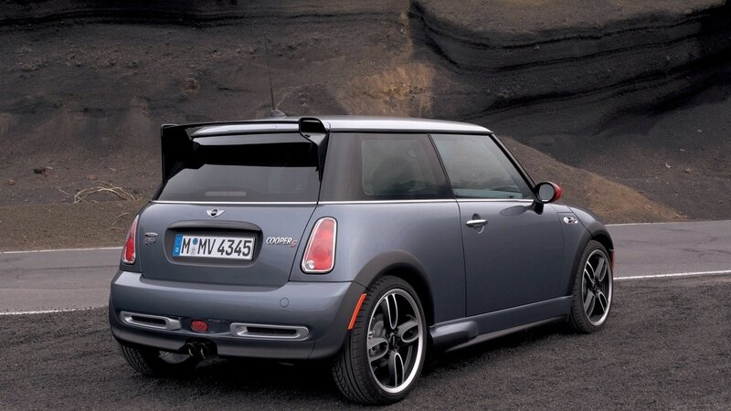 Gray Mini Cooper S on road