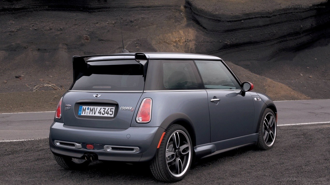 Gray Mini Cooper S on road