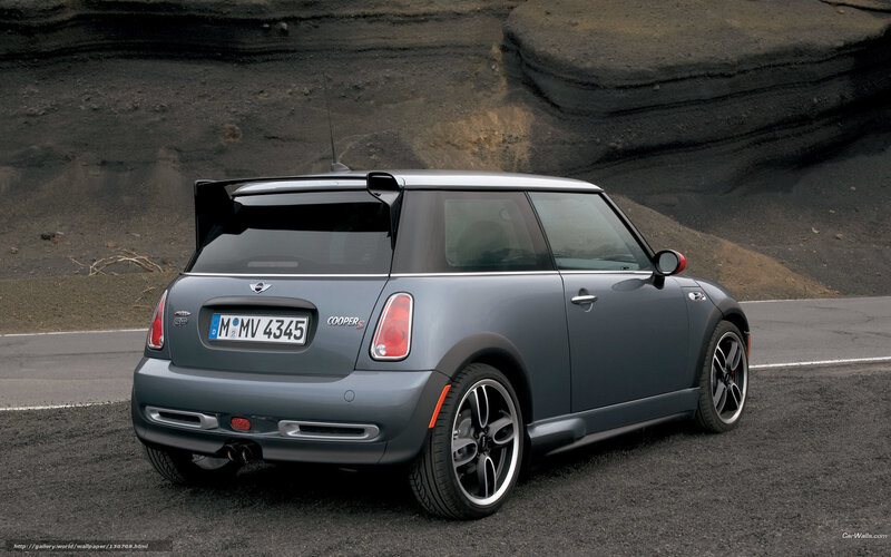 Gray Mini Cooper S on road