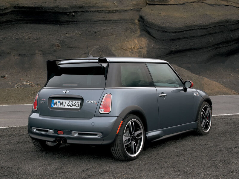 Gray MINI Cooper S parked on road