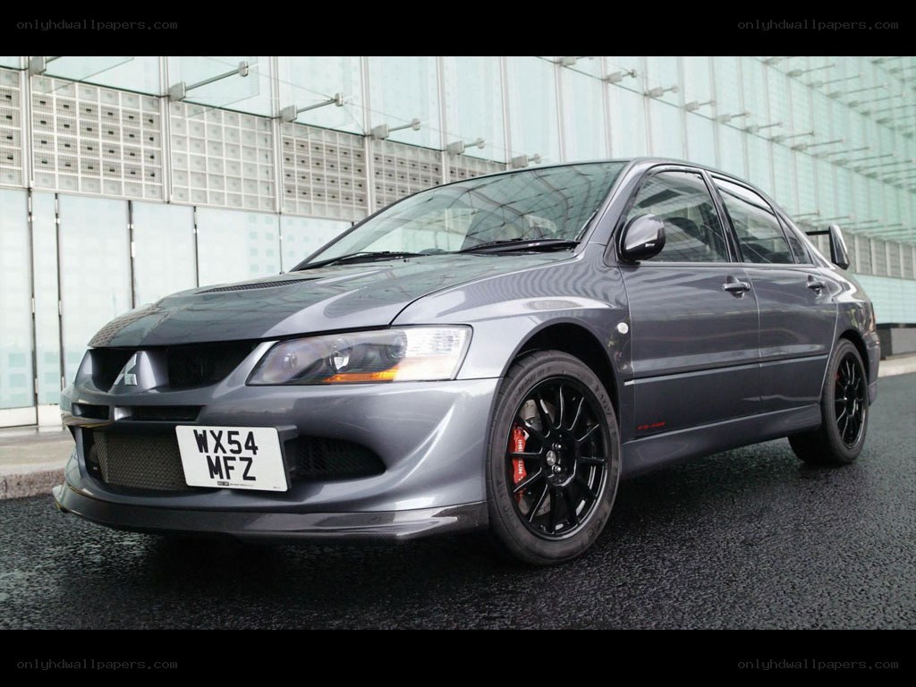gray mitsubishi lancer evolution