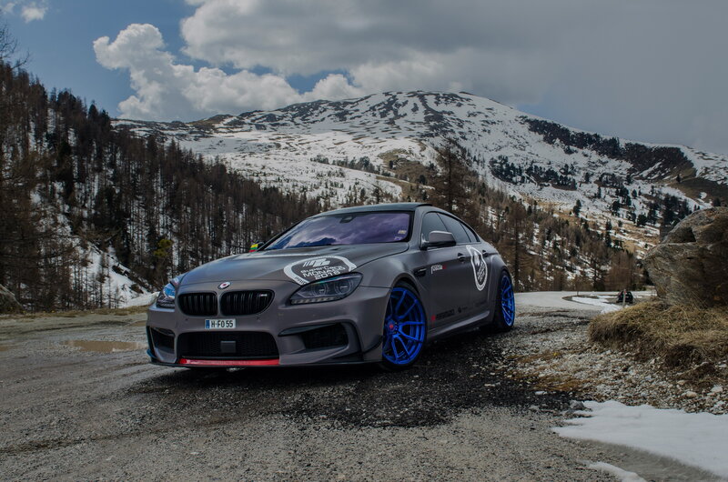Gray Modified Car — Dramatic, Winter