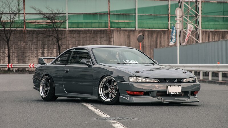 gray modified coupe car
