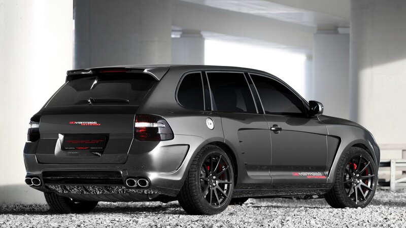 gray modified suv