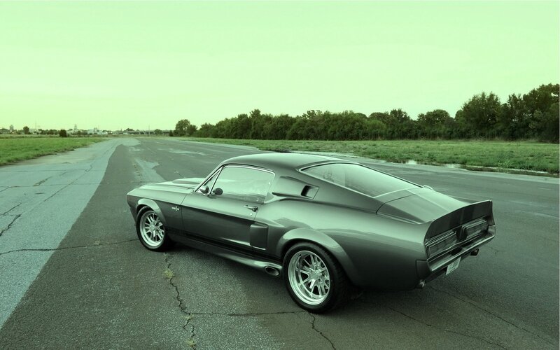 Gray Muscle Car — Dramatic, Afternoon, Photograph, Road