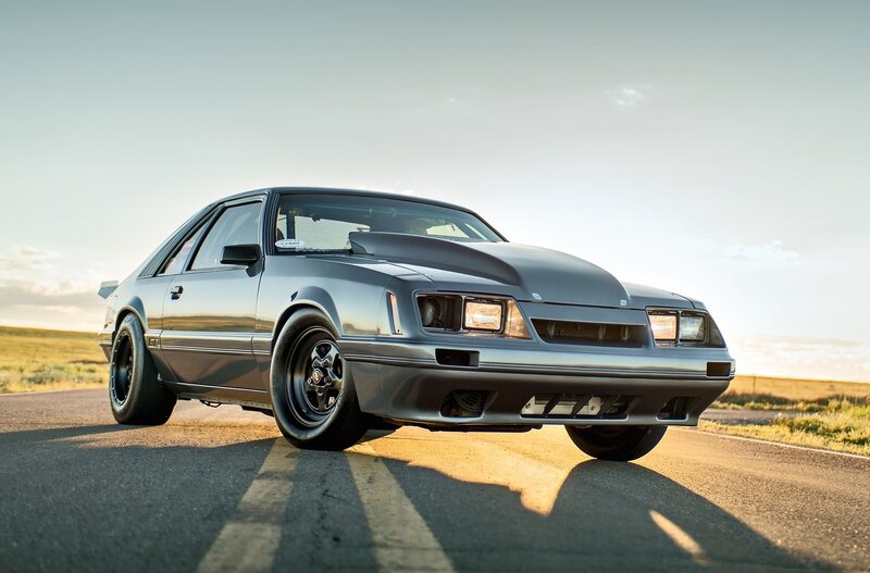 Gray Muscle Car — Dramatic, Sunset, Photograph, Road