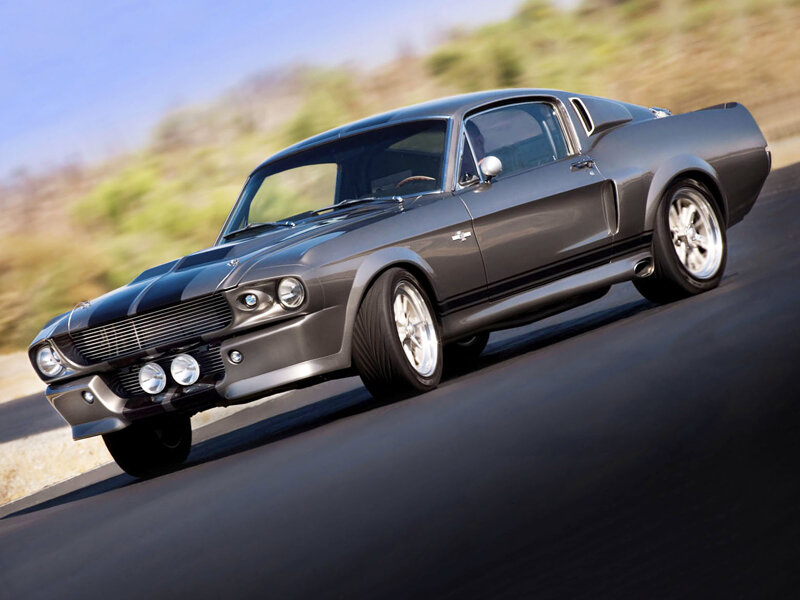 Gray Muscle Car — Dynamic, Afternoon, Photograph
