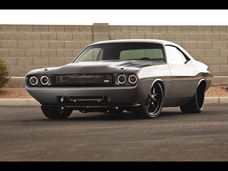 gray muscle car