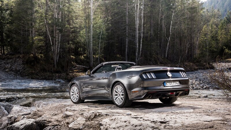 Gray Mustang Convertible — Serene, Afternoon