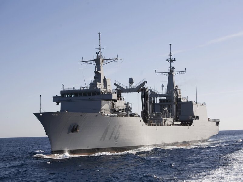 Gray Naval Ship — Calm, Afternoon