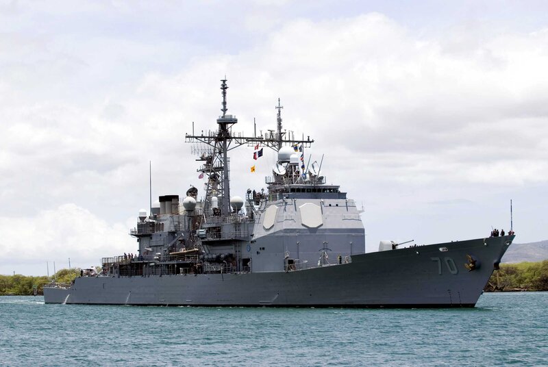 Gray Naval Warship — Calm, Afternoon, Photograph, Ocean