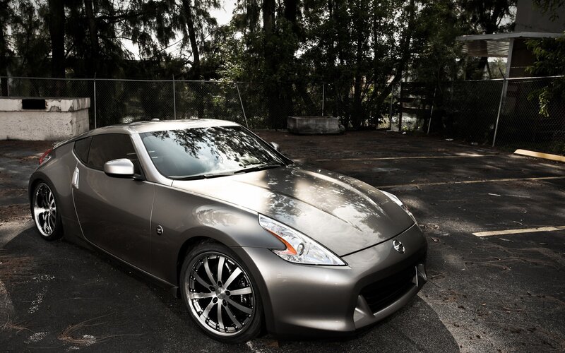 Gray Nissan 370Z sports car