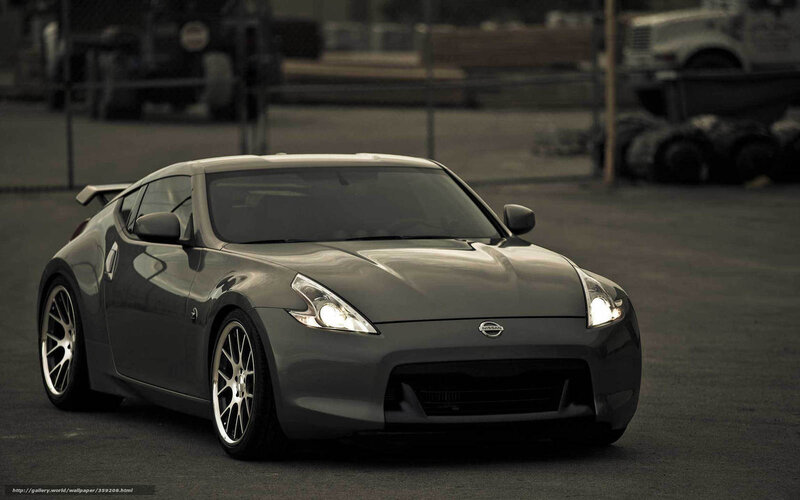 Gray Nissan 370Z sports car