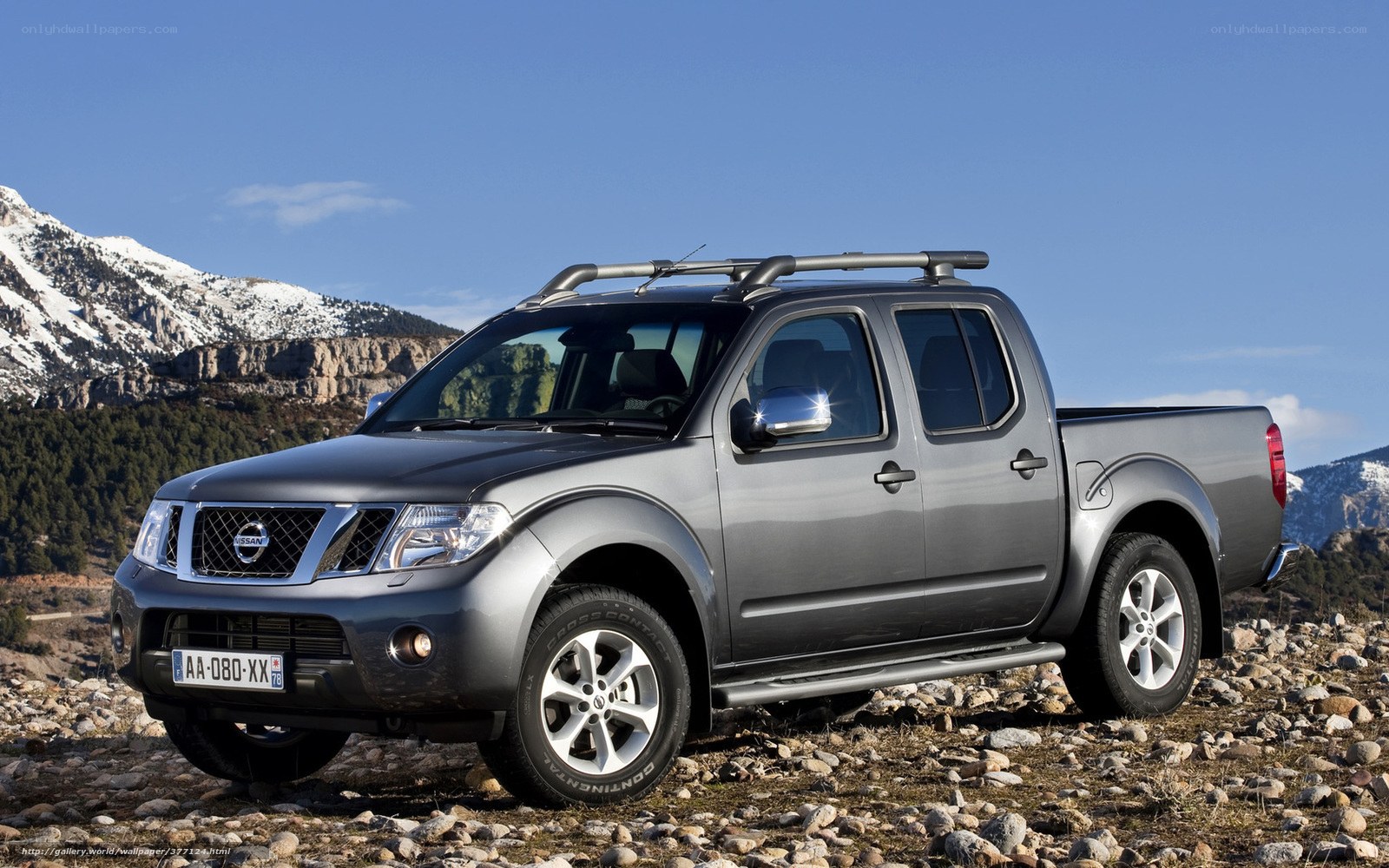Gray Nissan Navara pickup truck