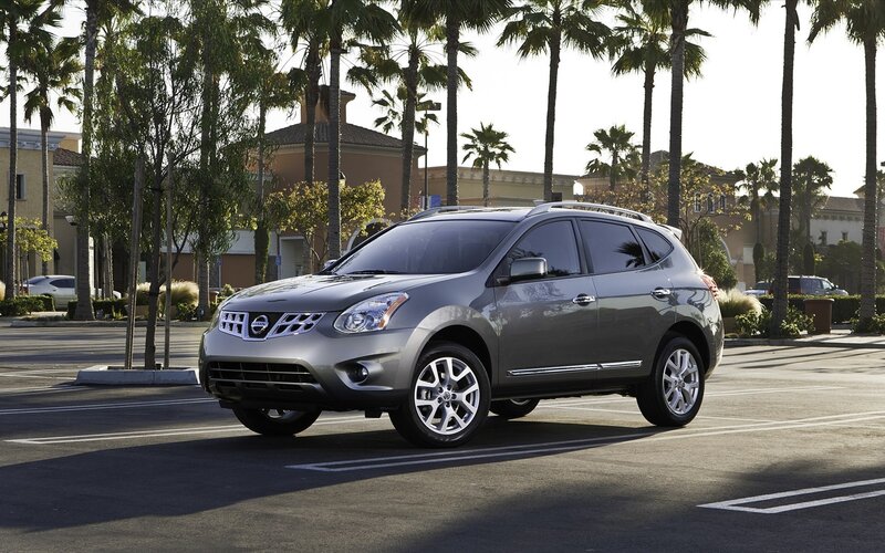 Gray Nissan Rogue in parking lot