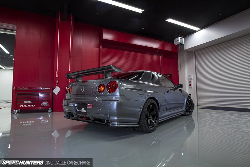Gray Nissan Skyline