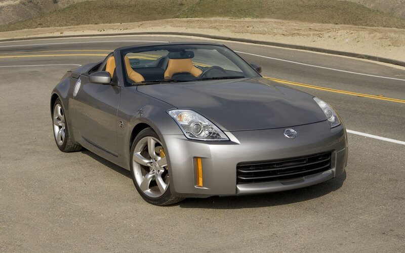 Gray Nissan Z convertible on road