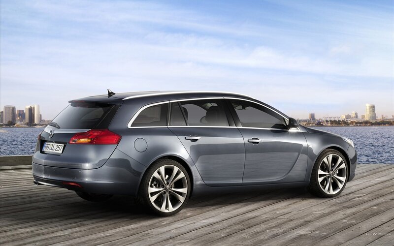 gray opel car on dock