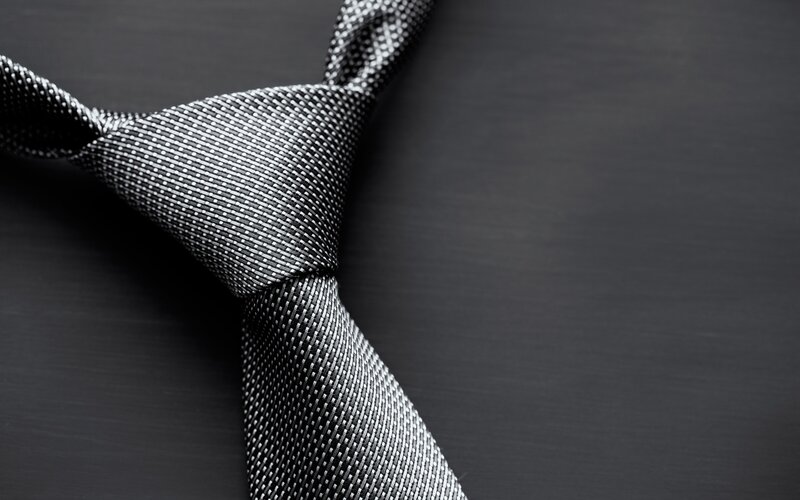 Gray Patterned Necktie