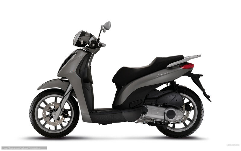 Gray Piaggio scooter