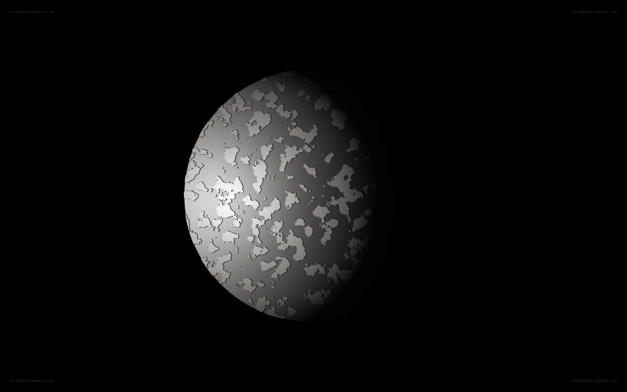 gray planet in space