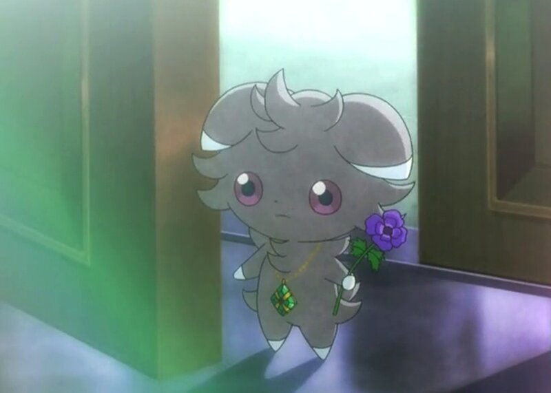 Gray Pokémon with Flower