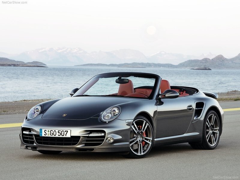 Gray Porsche 911 Turbo Cabriolet
