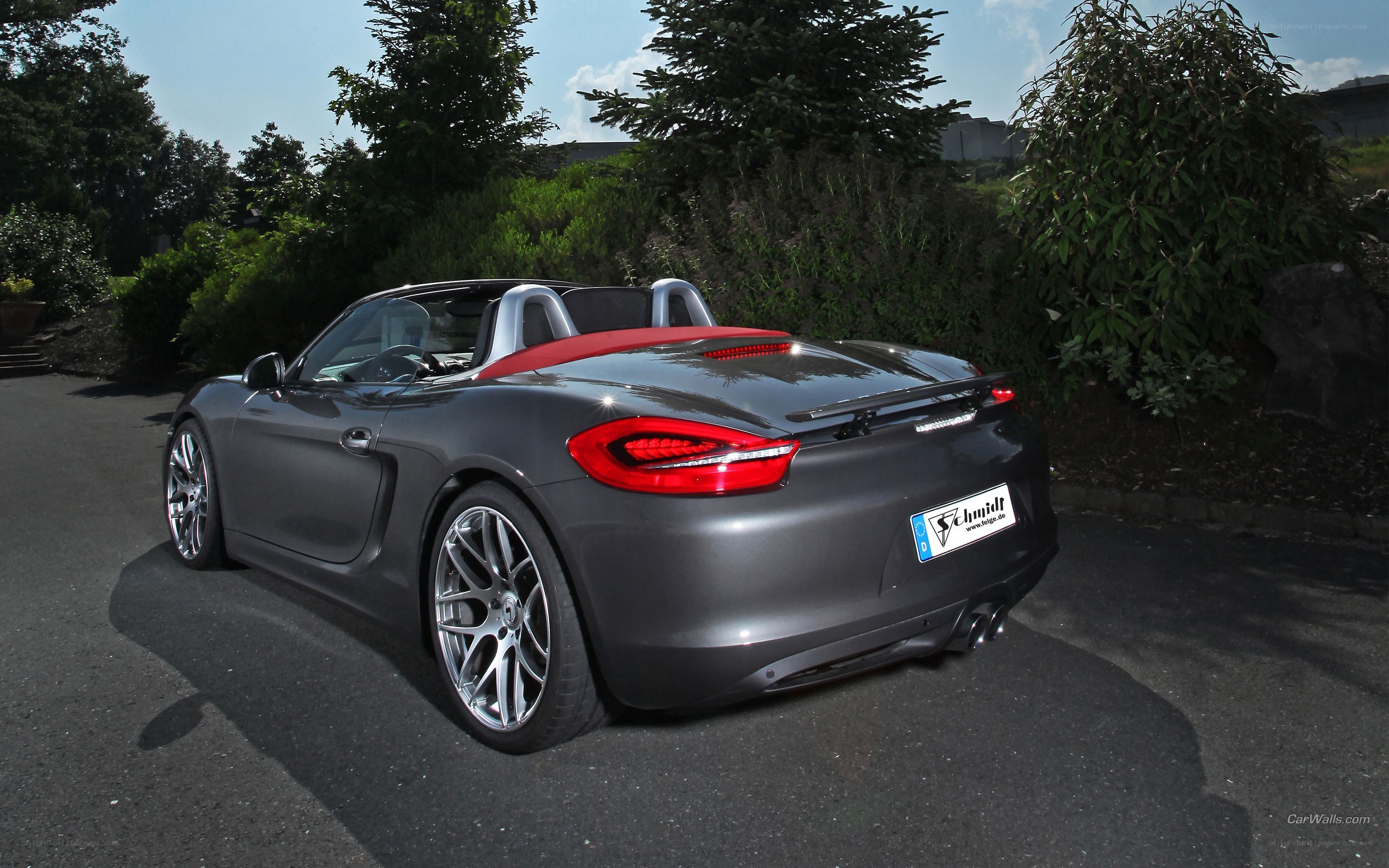 gray porsche convertible car