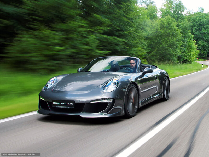 gray porsche convertible on road