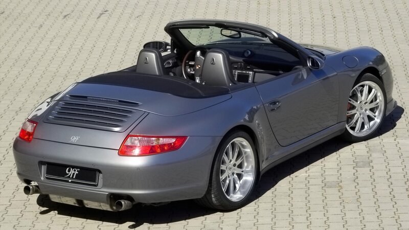 gray porsche convertible sports car