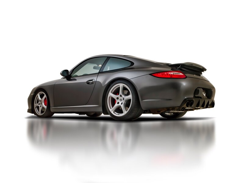 gray porsche sports car
