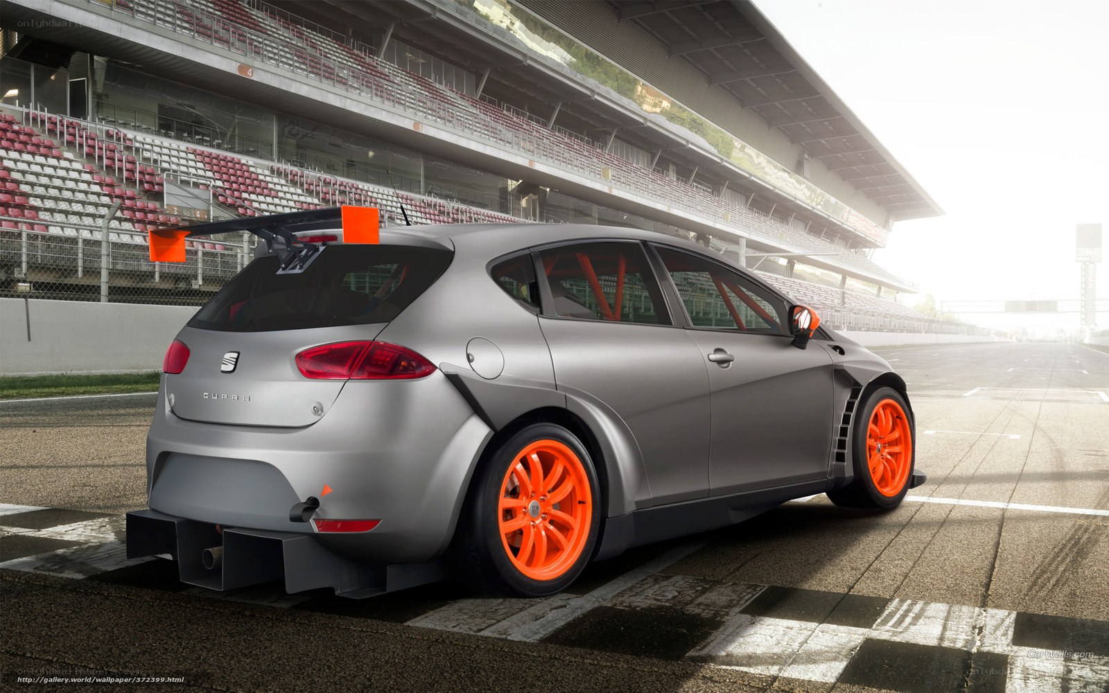 gray race car on track