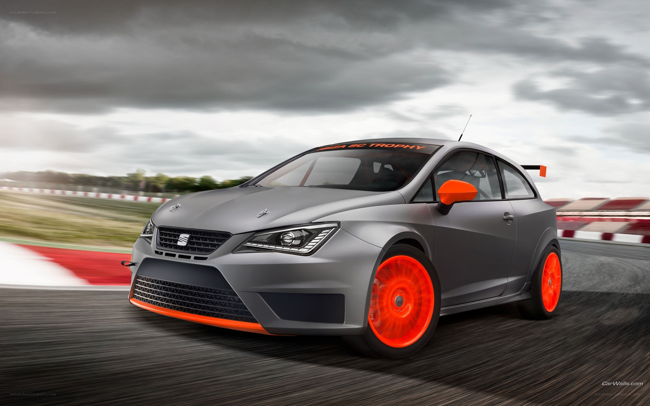 gray race car on track