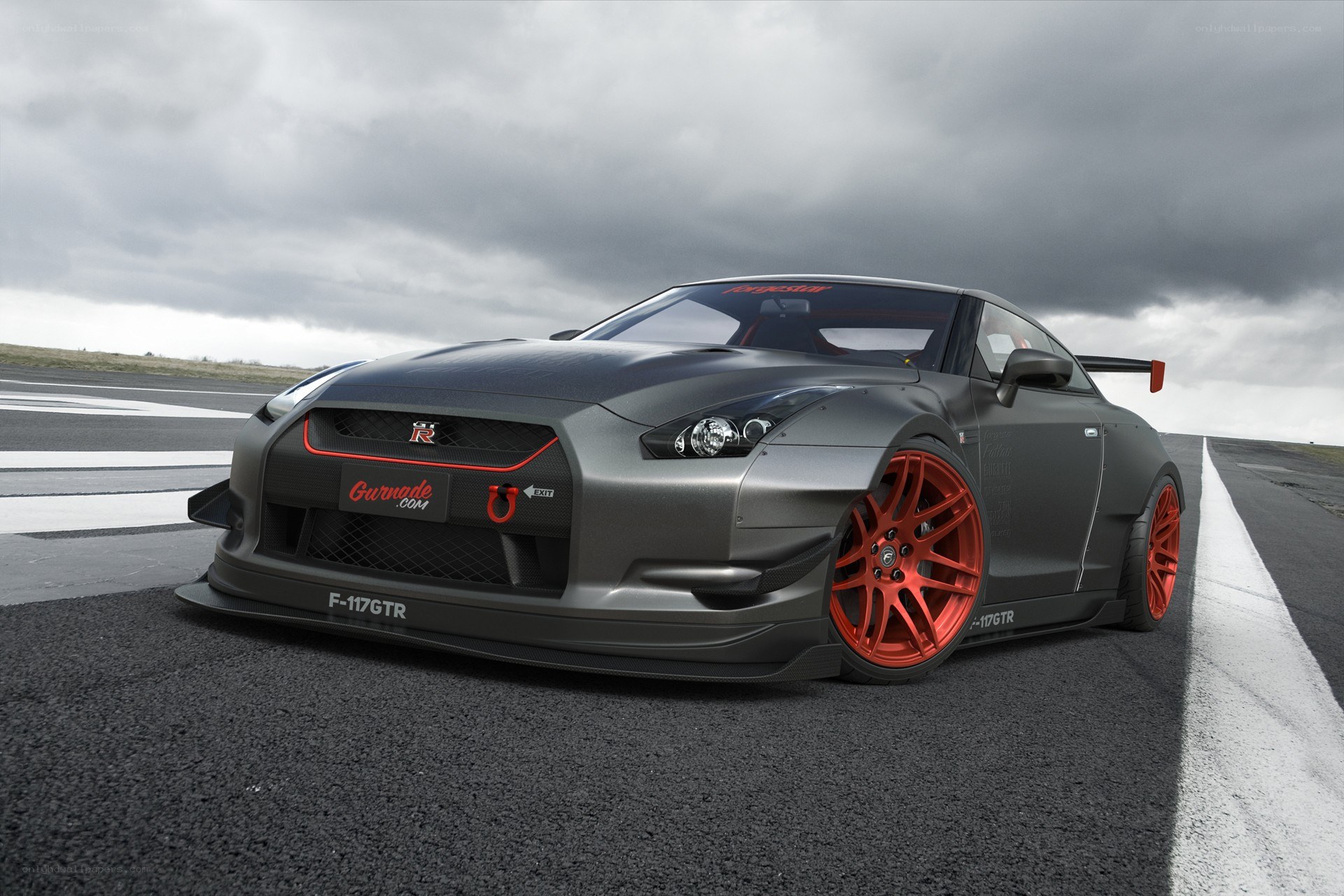 gray race car on track