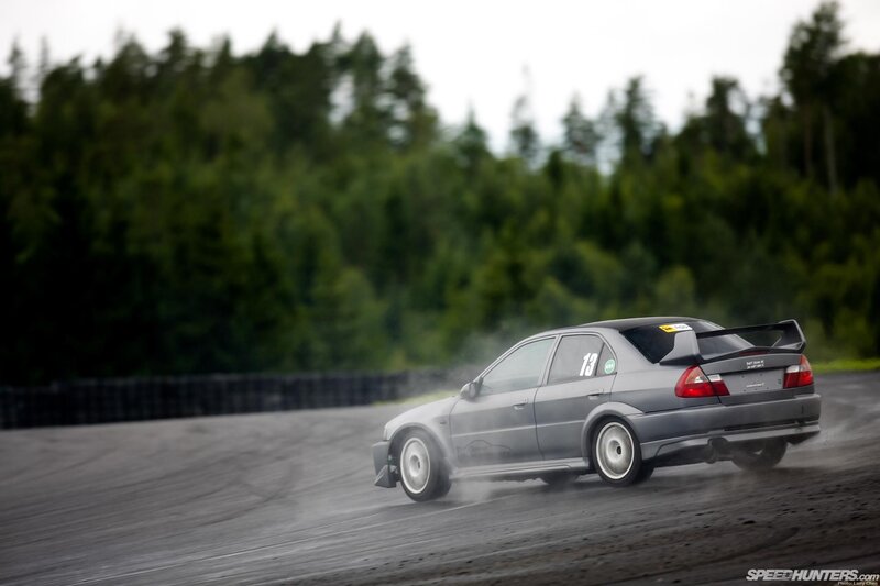 Gray Rally Car Drifting