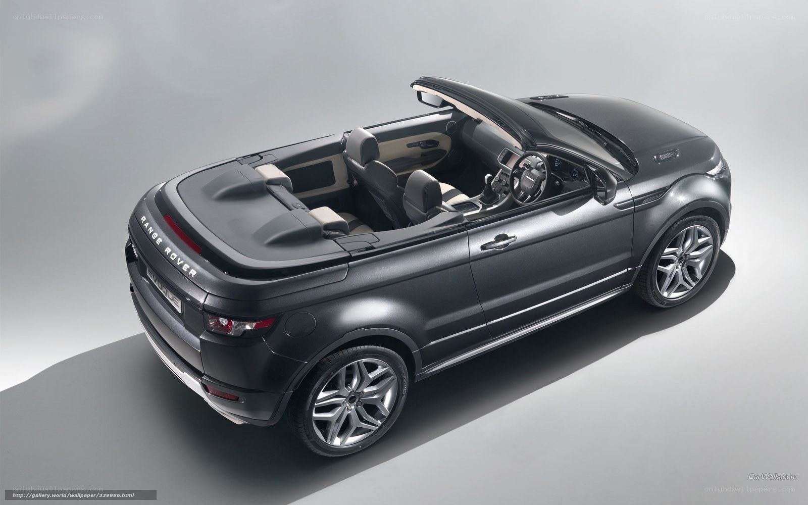 Gray Range Rover Evoque Convertible