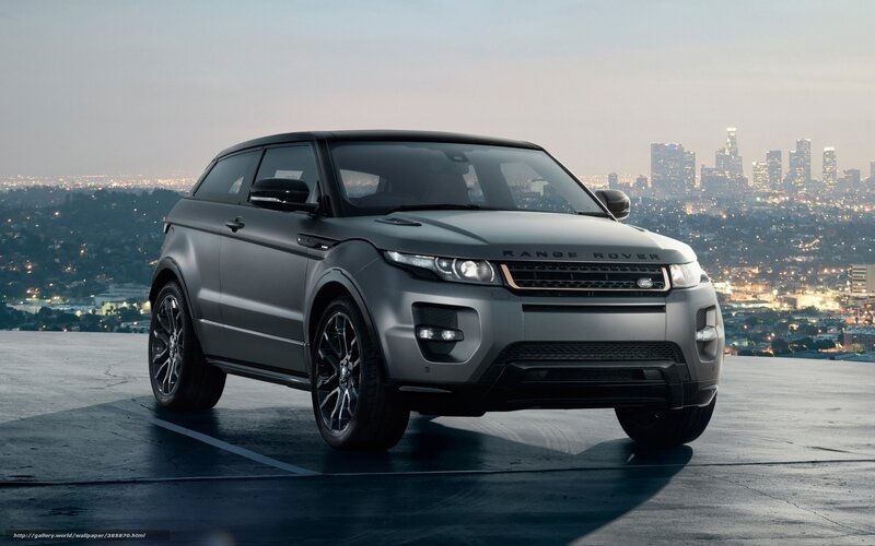 Gray Range Rover Suv — Dramatic, Night