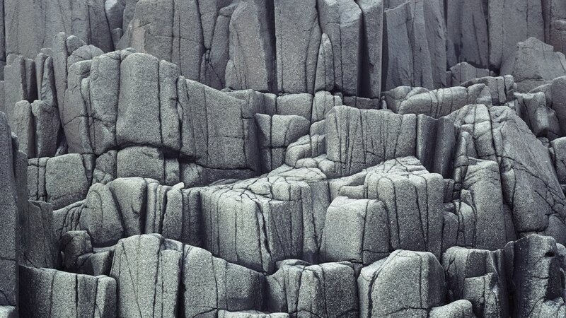 Gray Rock Formations — Photograph