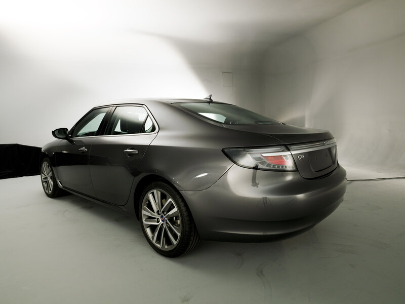 Gray Saab 9-5 sedan