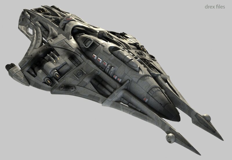 Gray Sci-fi Spaceship — Neutral