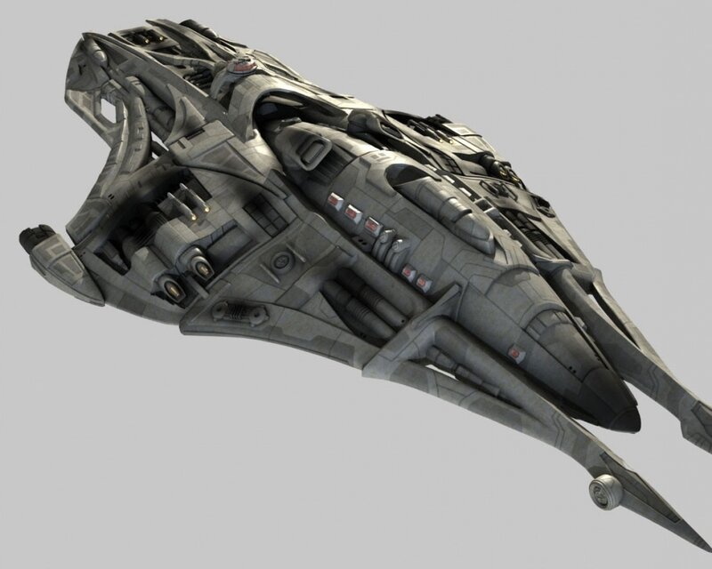 Gray Sci-fi Spaceship