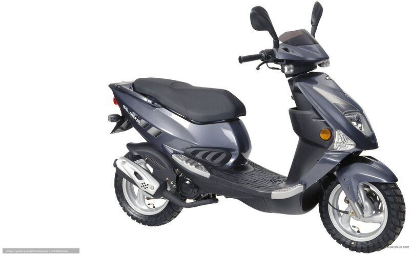 gray scooter on white background